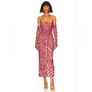 NBD Alayah Midi Dress in Hot Pink